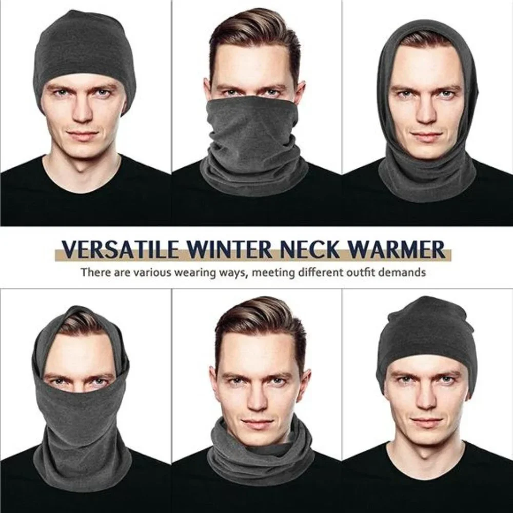 Winter Neck Gaiter Warmer, Soft Fleece Face Mask Scarf for Cold Weather